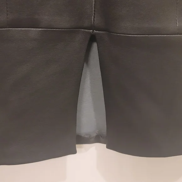 Nour Hammour Black Leather Dress 34 /City‎ Career Rockability Witchy Grunge - Picture 7 of 9